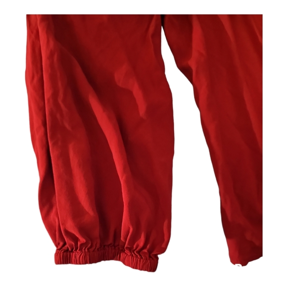 St. John's Bay blouse w/sheer neckline and velvet accents. Red. 3X. - Picture 2 of 6